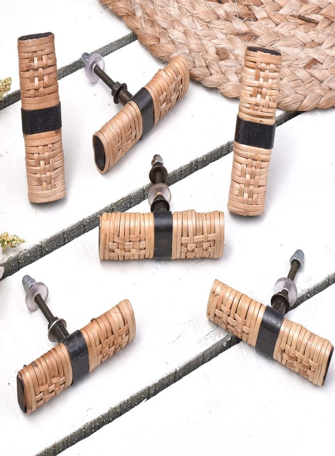 Indian-Shelf 24 Pack Knobs-Wicker Cabinet Knobs-Natural Rattan Drawer Pulls-Rattan Pulls-Wicker Knobs-Rattan Knobs-Bamboo Drawer Pulls-Boho Dresser Knobs-Wood Knobs-Drawer Pulls and Knobs-Dresser Knobs - Image 1
